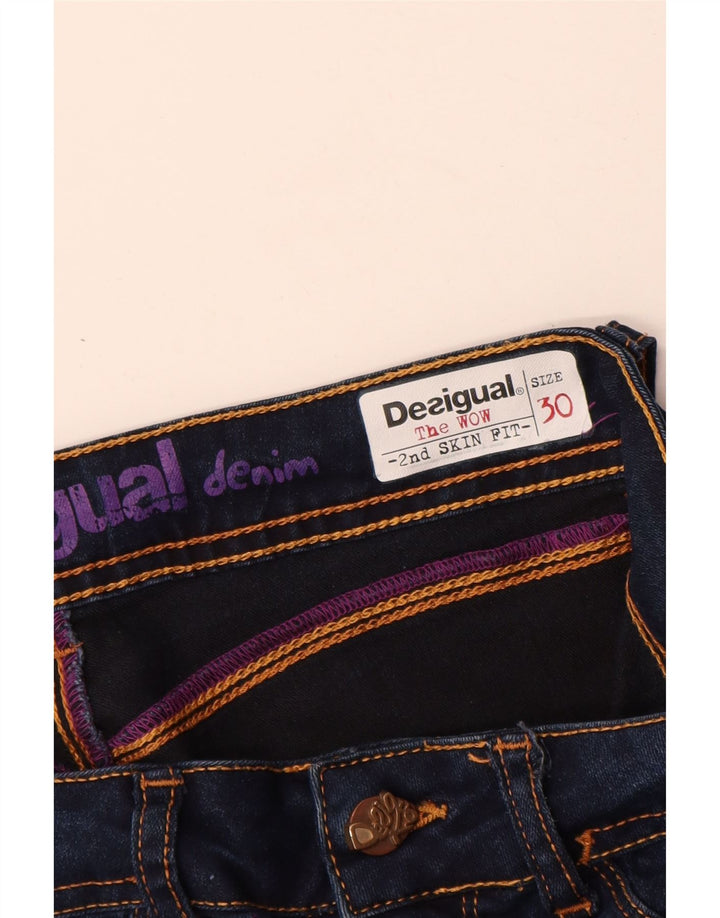 Desigual Jeans Skinny Feminino W30 L34 Azul Marinho