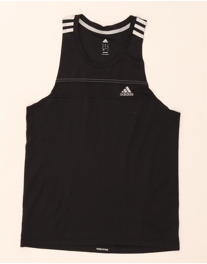 ADIDAS Mens Graphic Vest Top Pequeno Poliéster Preto