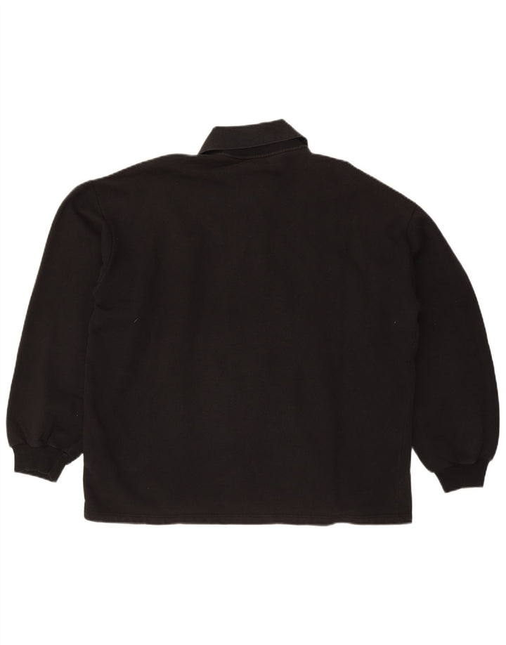 Camisa polo masculina de manga comprida DOLCE & GABBANA XL de algodão preto