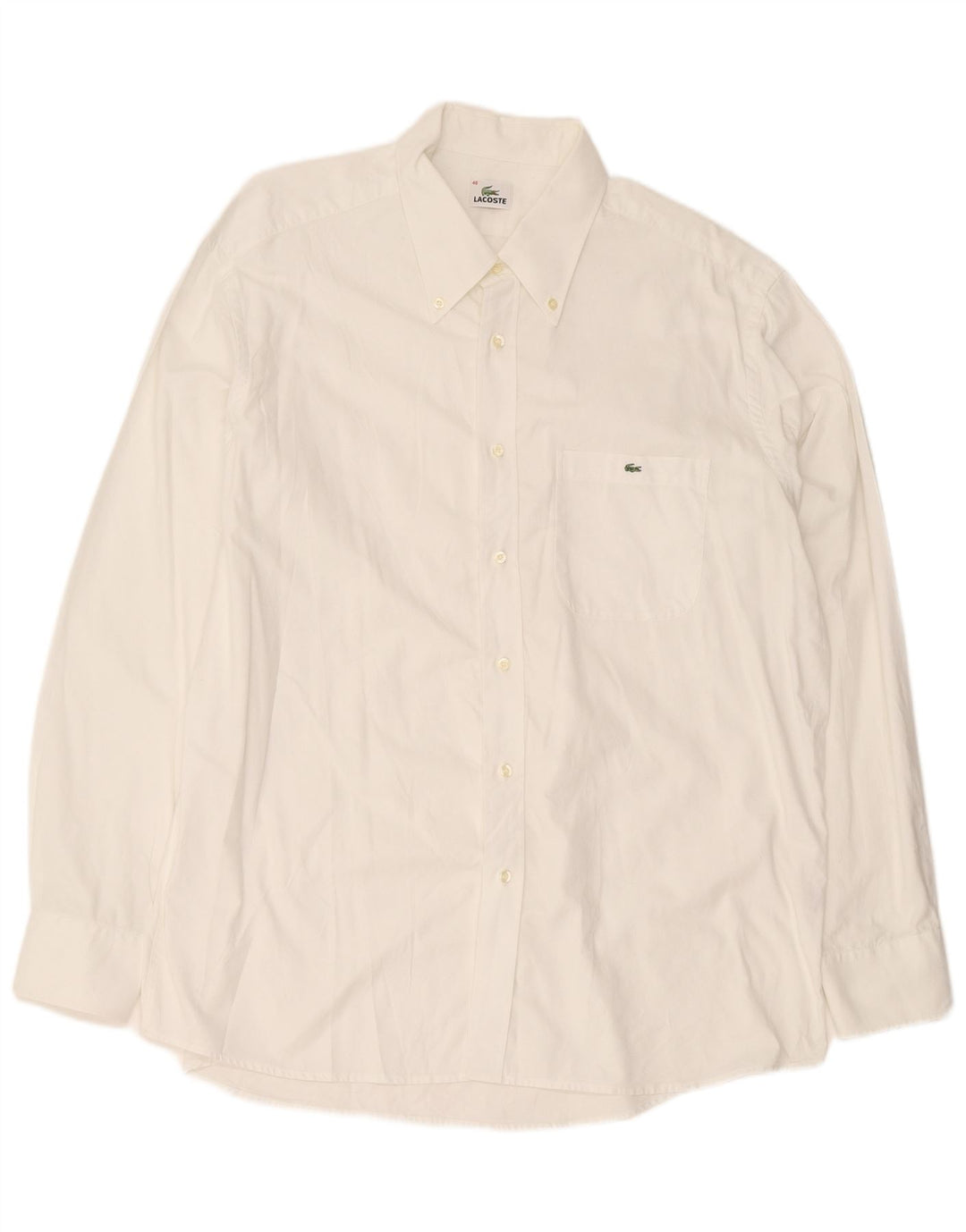 Camisa masculina Lacoste Regular Fit tamanho 46 2XL algodão branco