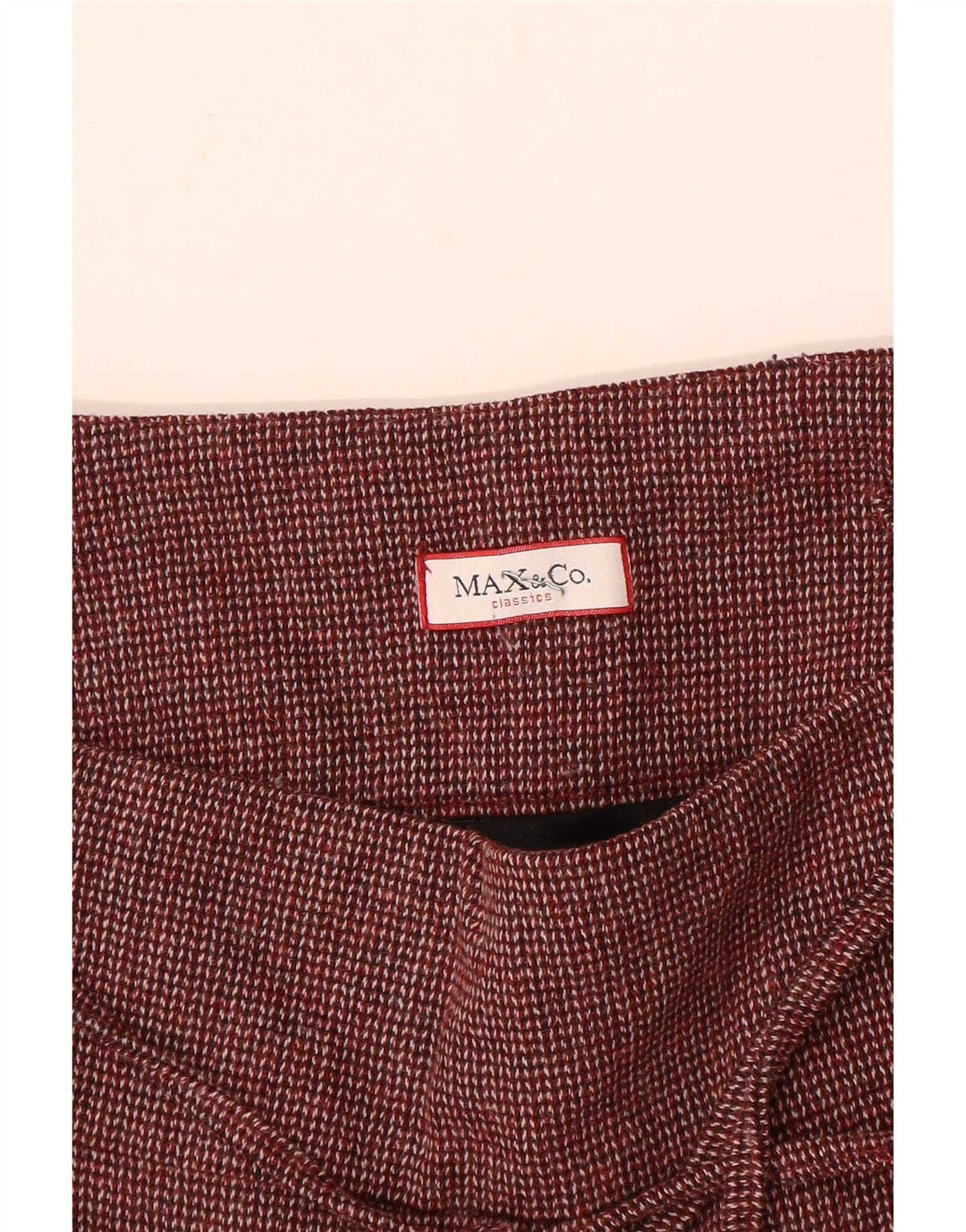 Max & Co. Mini saia feminina W30 médio Borgonha