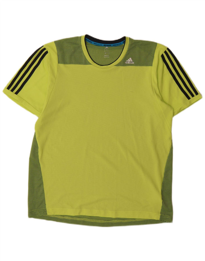 Adidas Mens Climacool Camiseta Top Grande Poliéster Verde