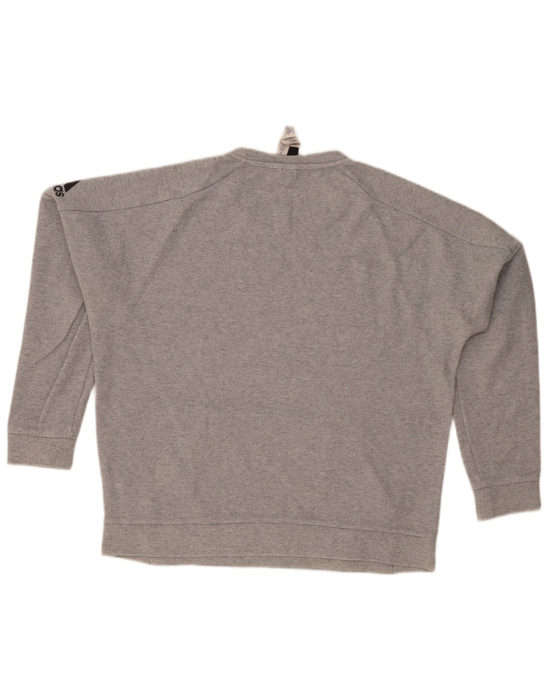 Adidas Mens Moletom Jumper Grande Algodão Cinza