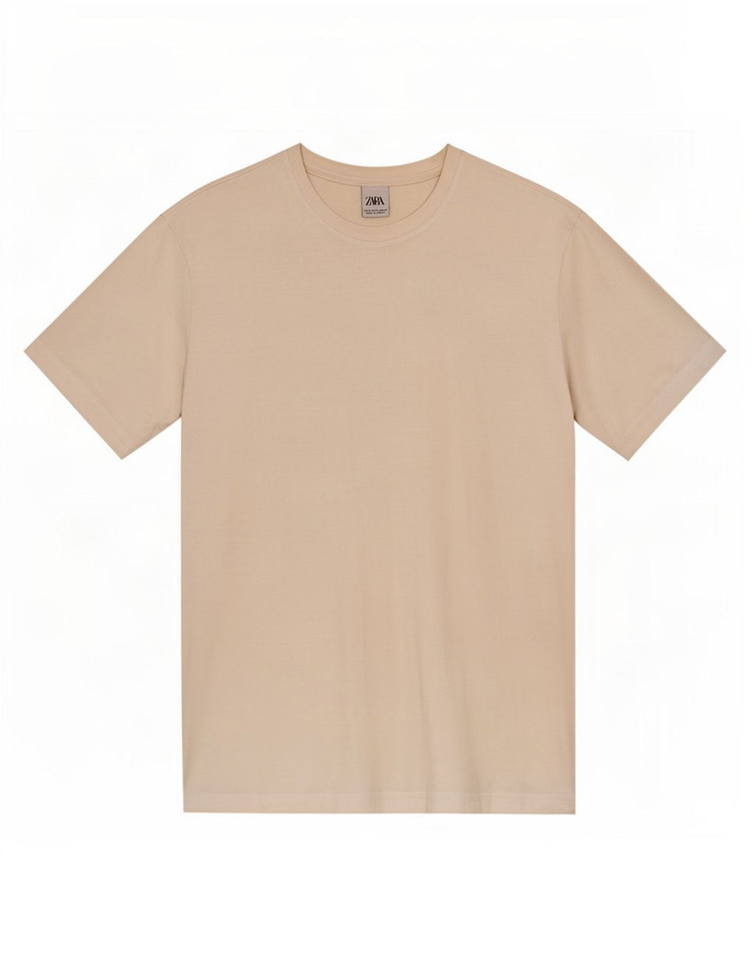 Zara Camiseta masculina Top Médio Branco