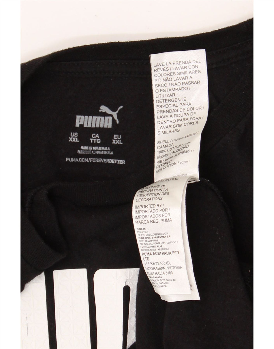 Camiseta gráfica masculina PUMA Top 2XL algodão preto