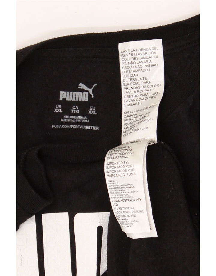 Camiseta gráfica masculina PUMA Top 2XL algodão preto