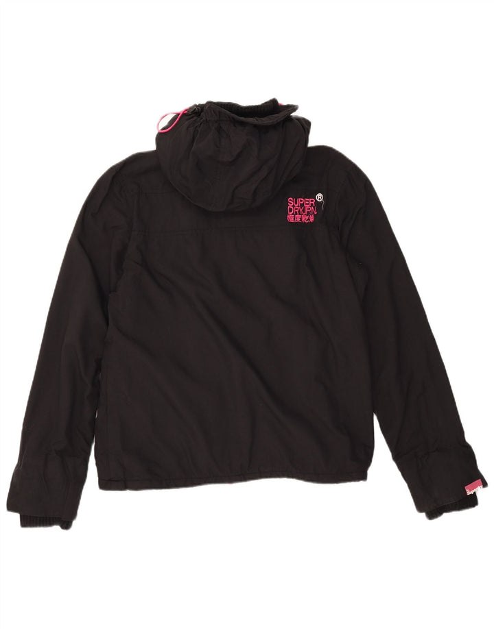 Jaqueta corta-vento feminina Superdry Windcheater Graphic UK 14 médio preto
