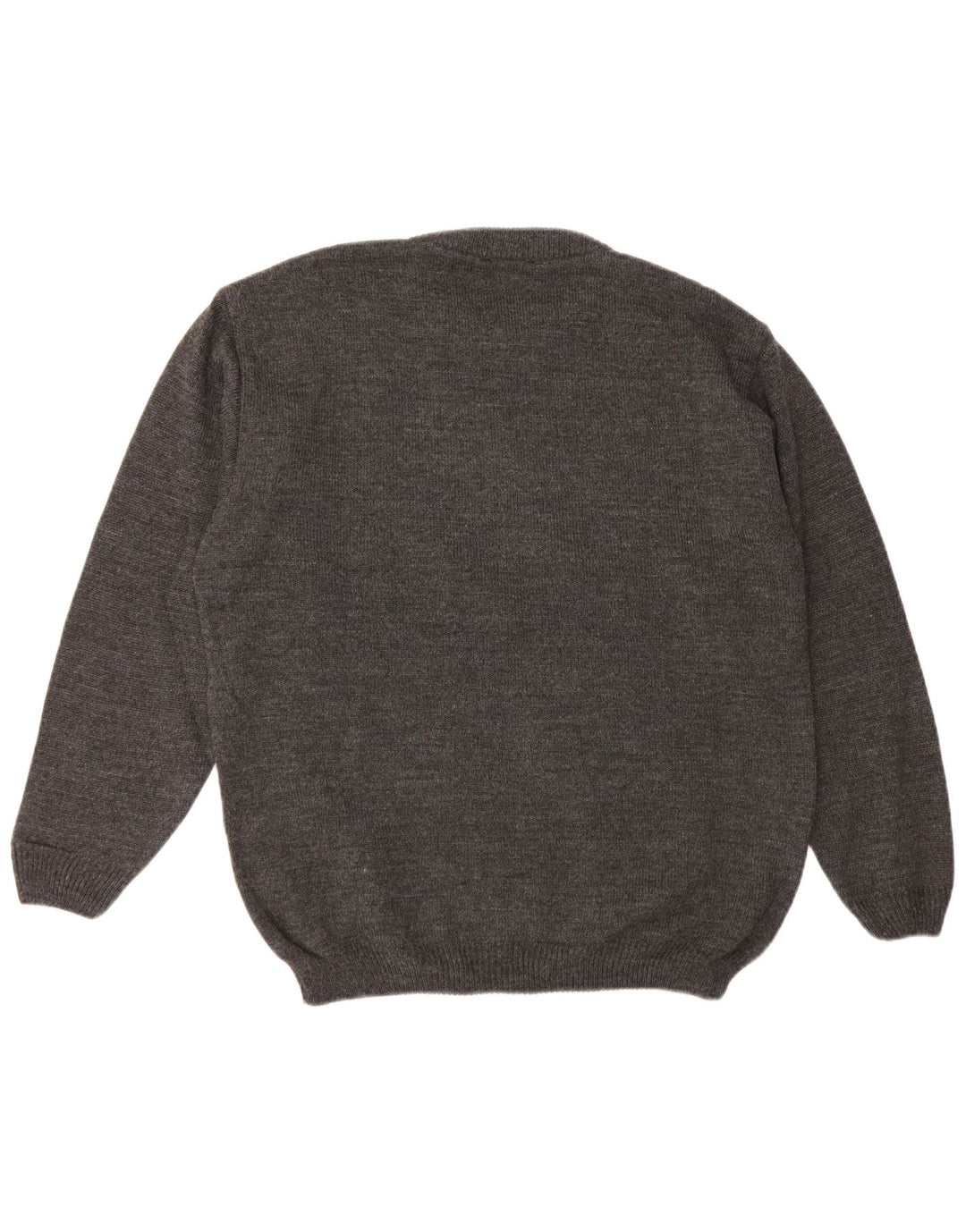 Suéter masculino Basicline com gola redonda Reino Unido 42/44 grande cinza xadrez acrílico