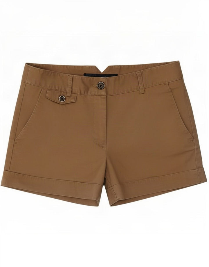Zara Womens Chino Shorts Pequeno W26 Algodão Bege