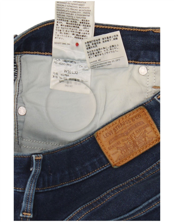Calça Jeans Capri Feminina Levi's W30 L21 Azul Algodão