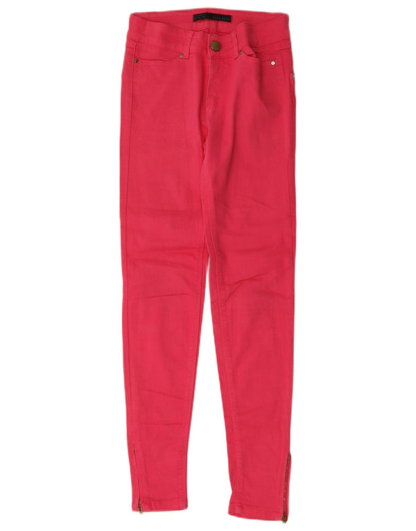 Calça jeans skinny feminina Zara EU 32 2XS W22 L28 algodão rosa