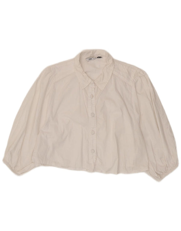 Blusa camisa feminina Zara UK 18 XL branca