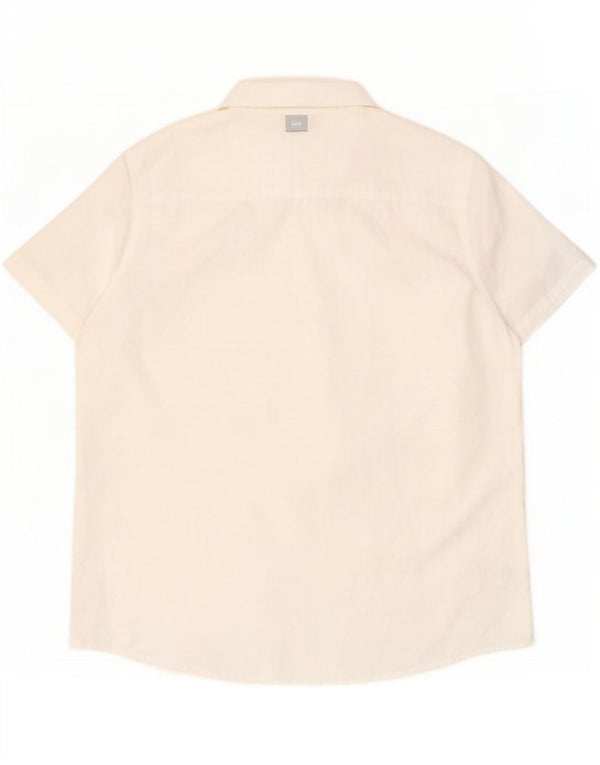 Camisa masculina de manga curta Scorpion Bay 2XL em linho branco