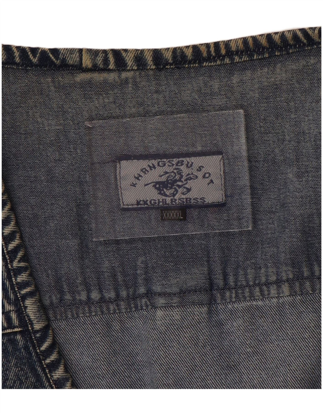 Colete jeans masculino VINTAGE UK 50 5XL azul