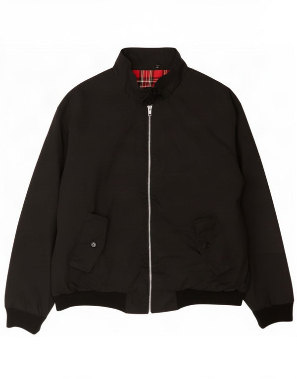 Jaqueta bomber masculina vintage UK 42 XL preta