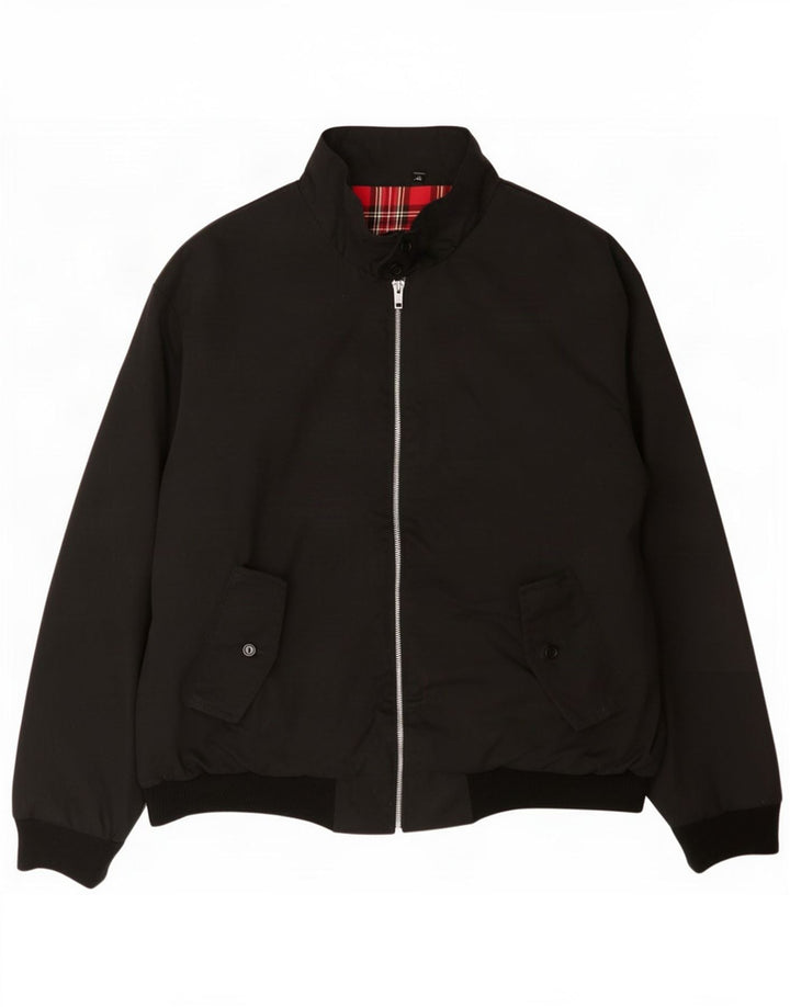 Jaqueta bomber masculina vintage UK 42 XL preta