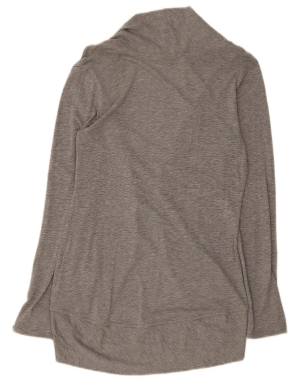 Massimo Dutti Womens Longline Cardigan Sweater UK 12 Medium Grey