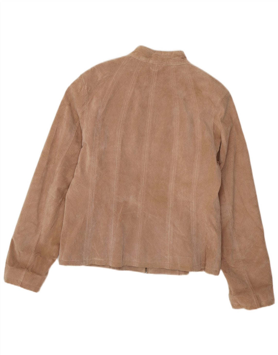 Jaqueta bomber de camurça feminina Zarro IT 52 2XL couro bege