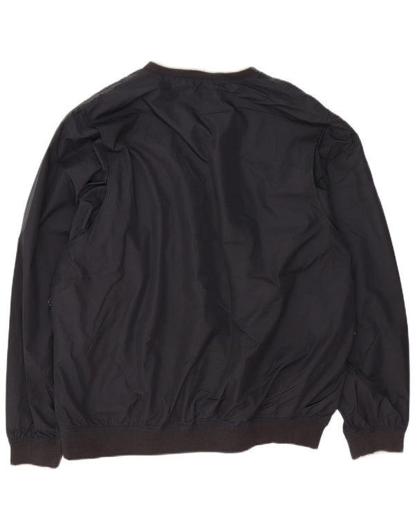 Izod Mens Pulôver Treino Top Jaqueta XL Poliéster Azul Marinho