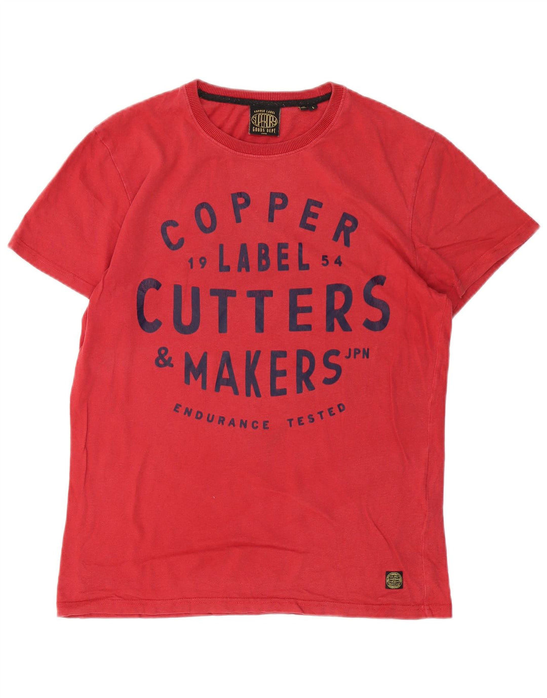 Camiseta masculina gráfica SUPERDRY grande algodão vermelho