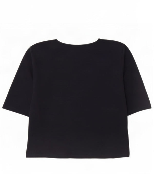 Camiseta feminina Ralph Lauren UK 18 XL azul marinho algodão