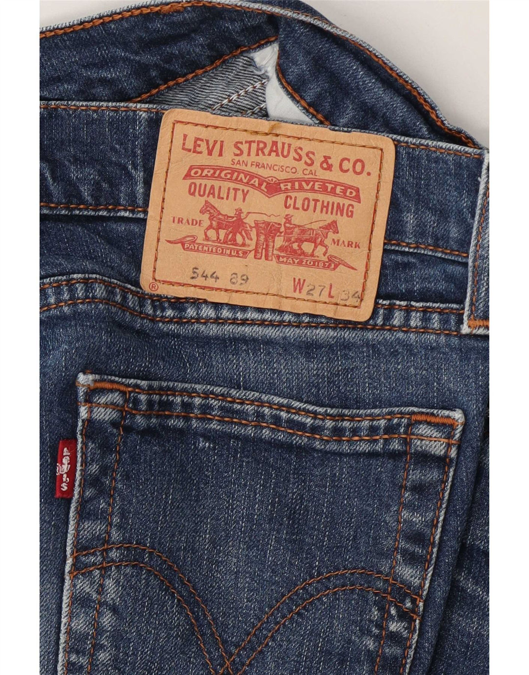 Calça jeans feminina Levi's 544 Bootcut W27 L28 azul