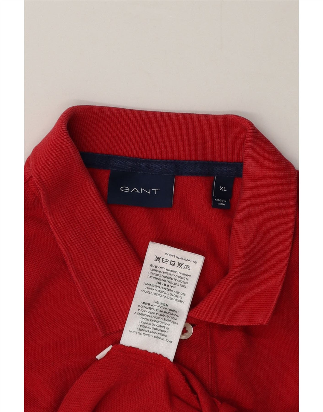 Camisa polo masculina Gant XL algodão vermelho