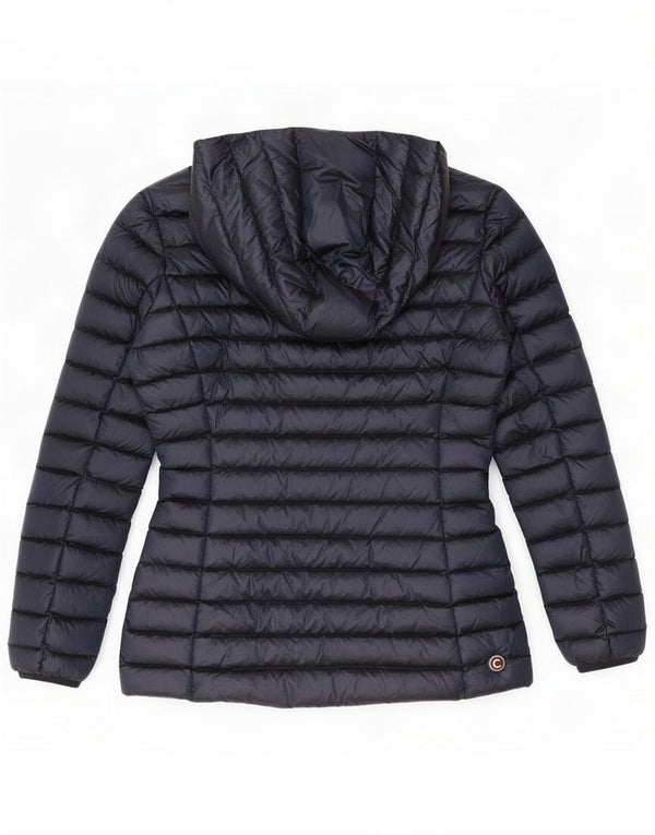 Jaqueta acolchoada feminina com capuz Colmar UK 14 Azul marinho médio