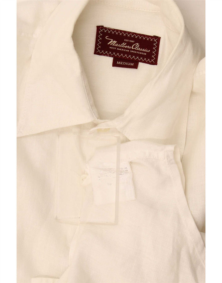 Camisa masculina de manga curta Marlboro Classics branca média