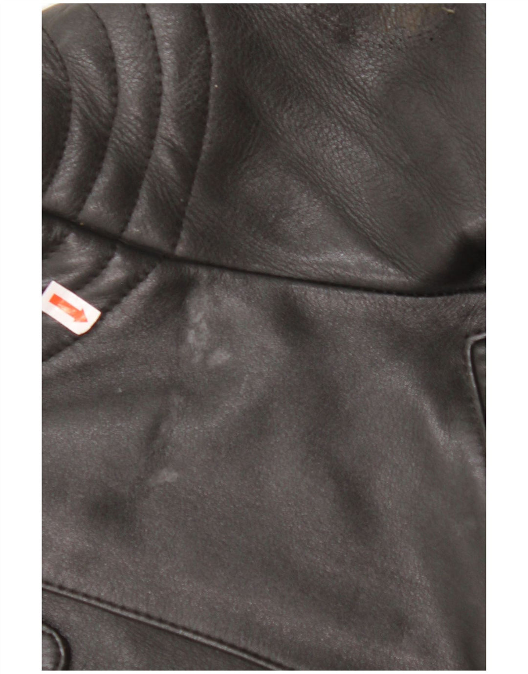 Jaqueta feminina de couro VINTAGE para motociclista UK 18 XL couro preto