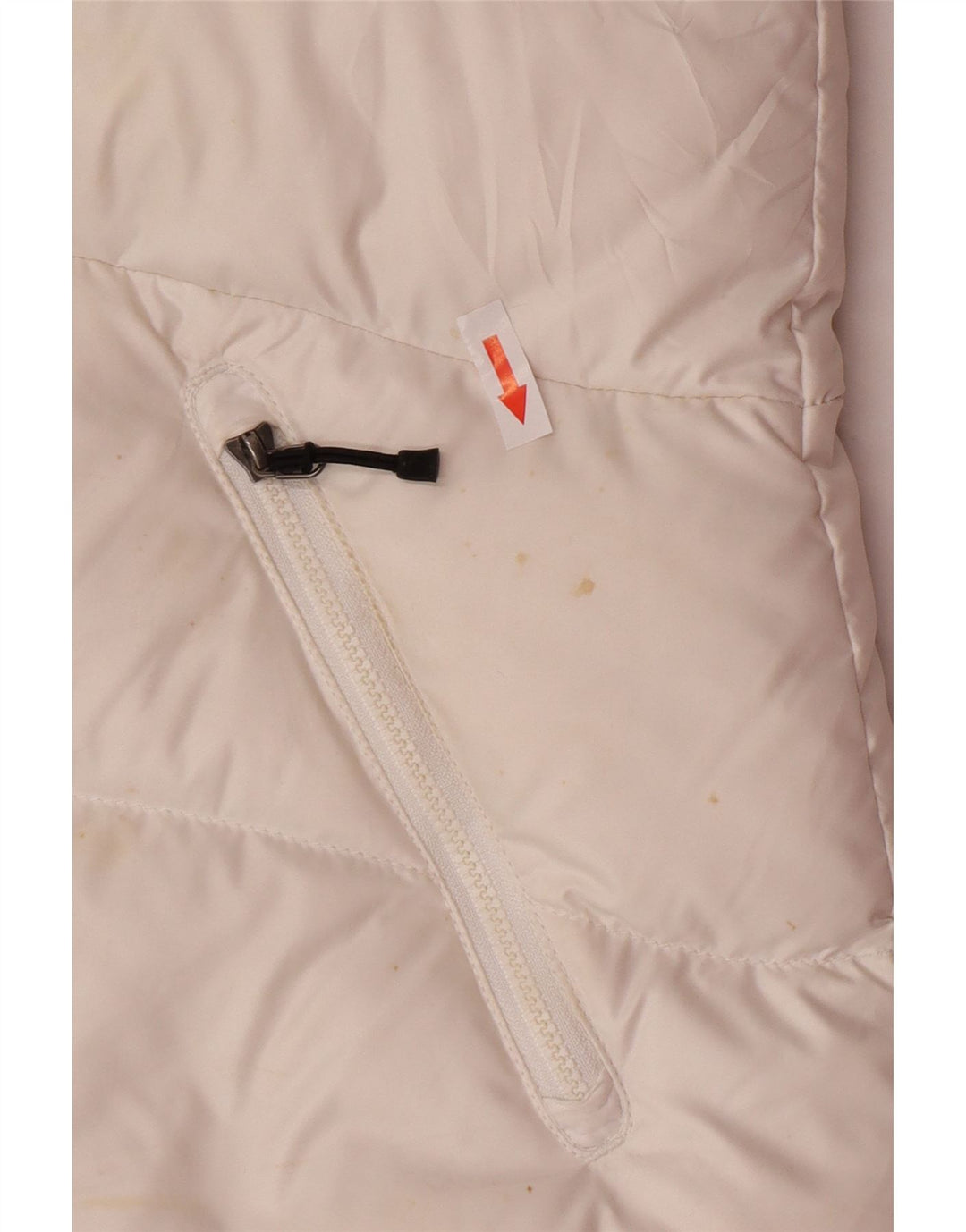 Colete acolchoado com capuz feminino Nike UK 12/14 médio branco poliéster