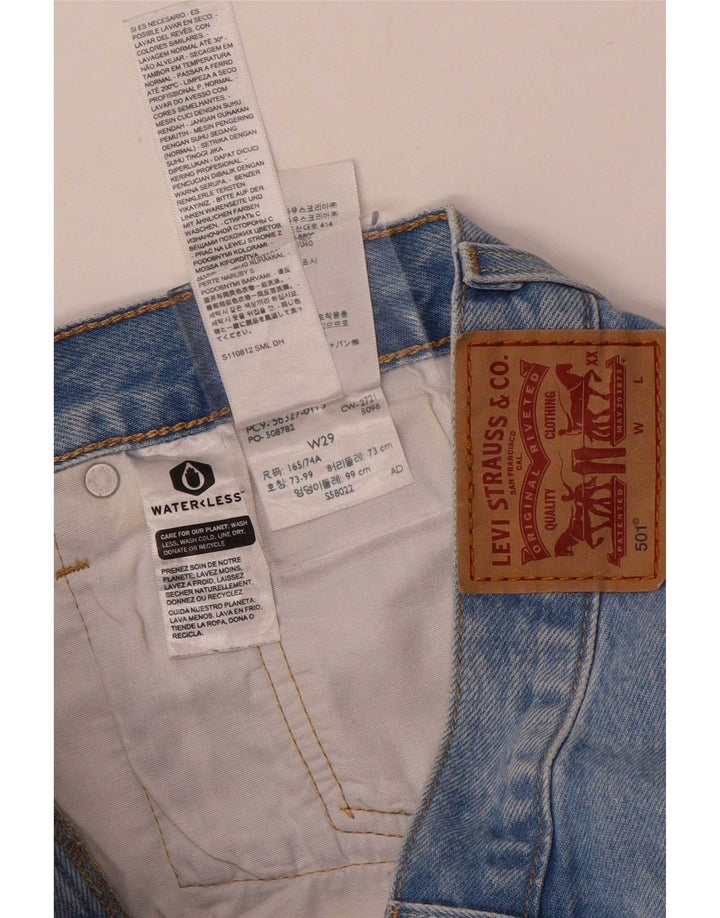 Calça jeans feminina Levi's 501 W29 algodão azul médio
