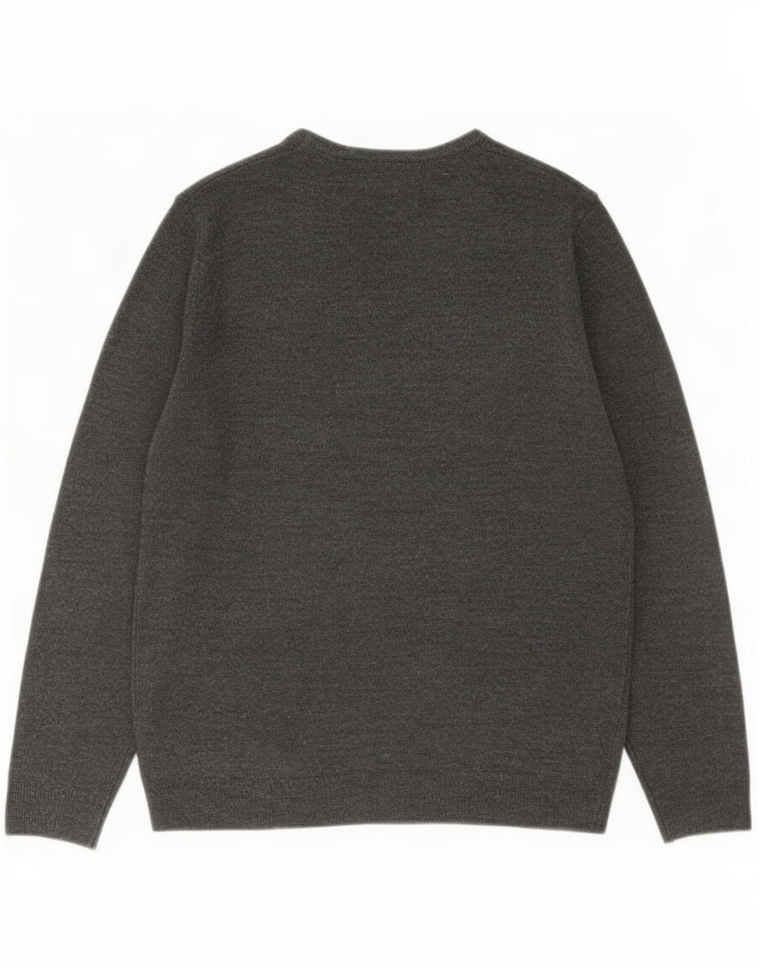 Suéter masculino Marks & Spencer com decote em V, caxemira cinza grande