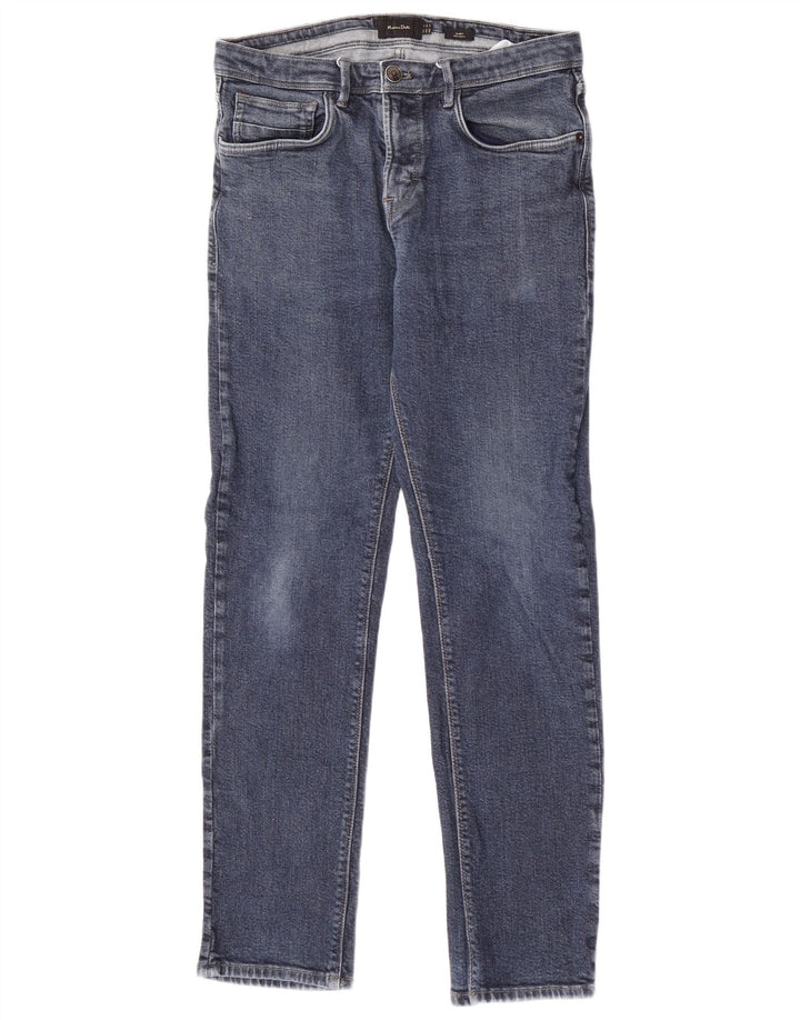 Jeans Slim Masculino Massimo Dutti W31 L29 Azul Algodão