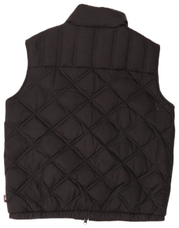 Fila Colete Acolchoado Feminino UK 14 Médio Poliéster Preto