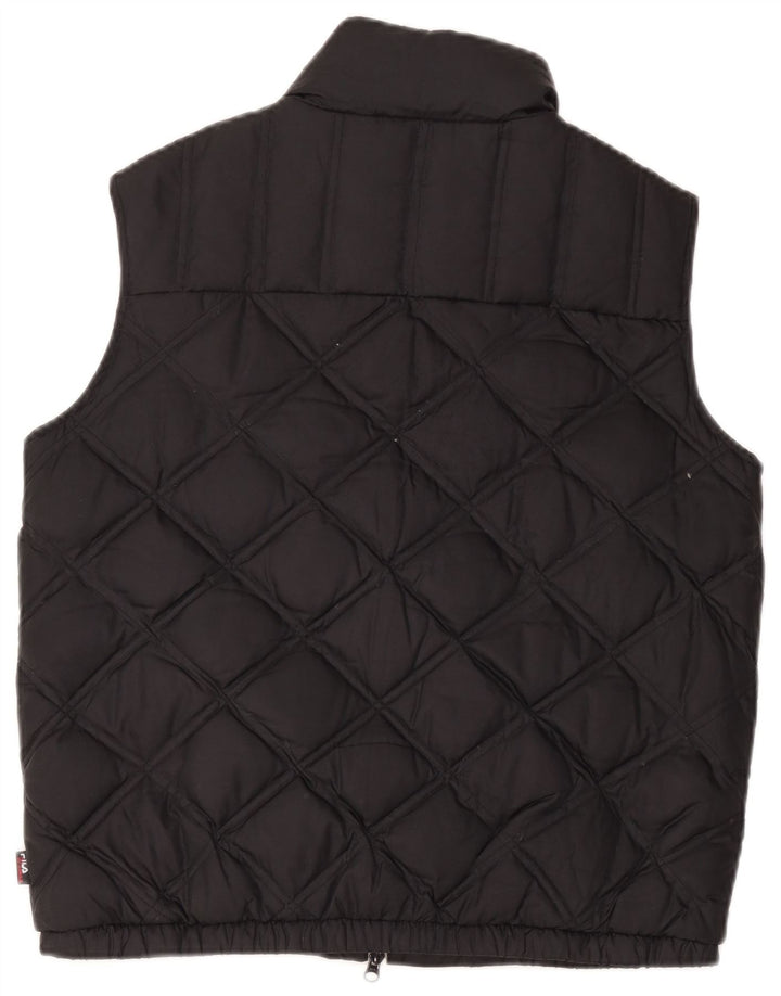 Fila Colete Acolchoado Feminino UK 14 Médio Poliéster Preto