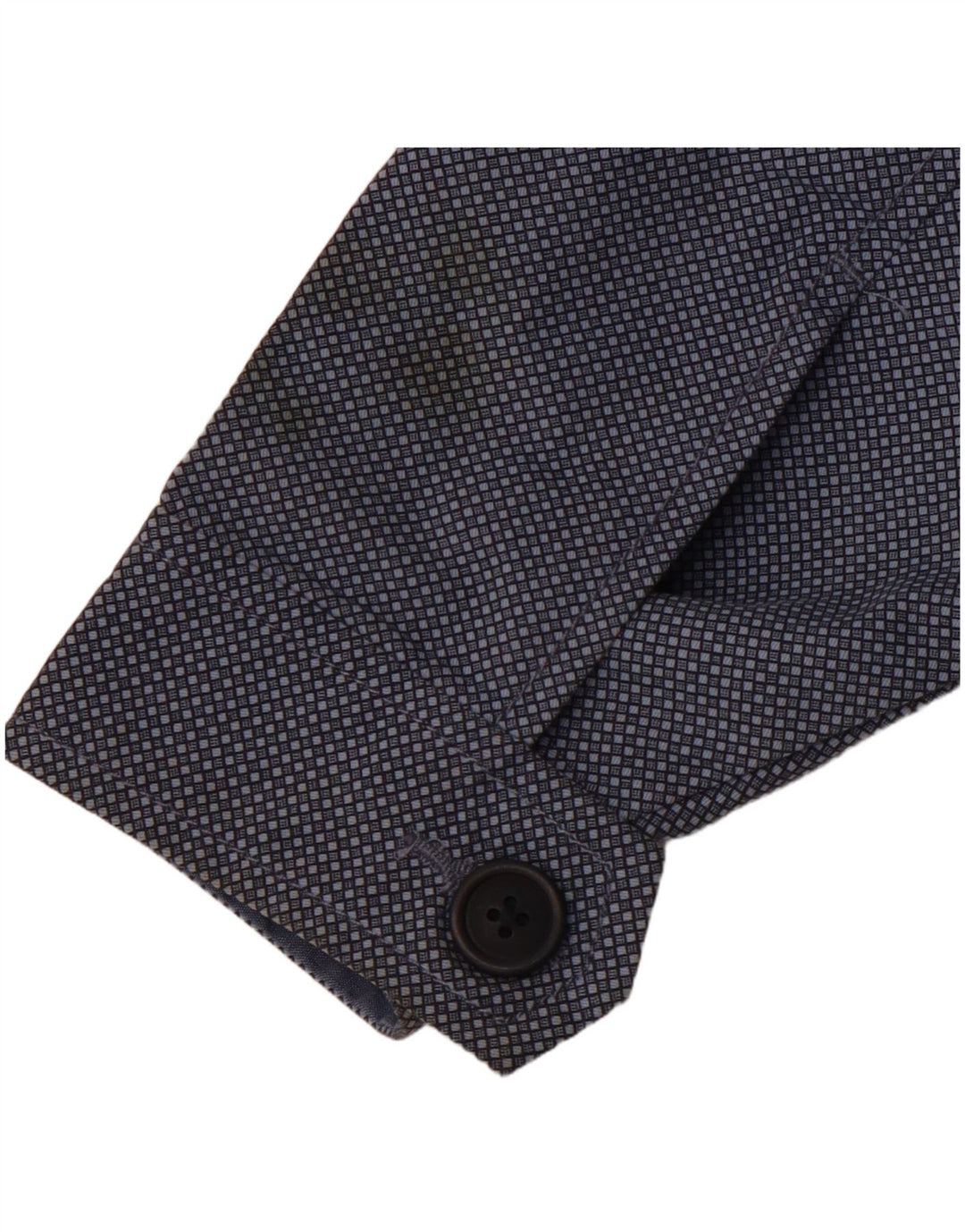 Jaqueta bomber masculina MARKS & SPENCER UK 38 algodão manchado azul médio