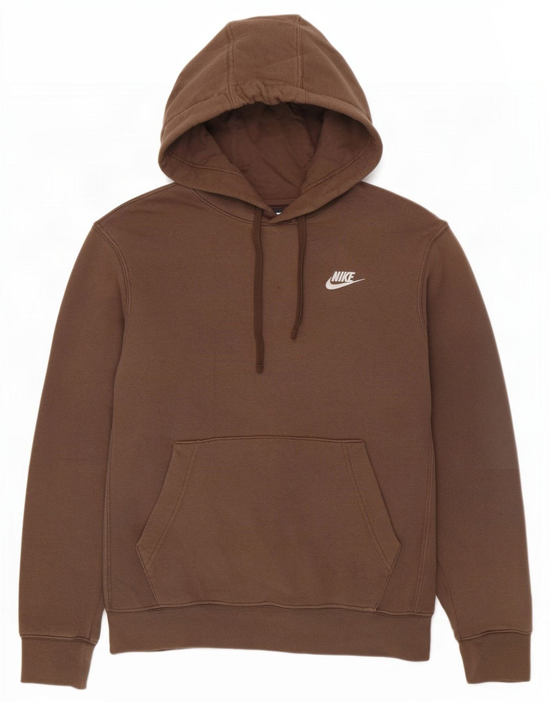 Nike Mens Hoodie Jumper Pequeno Algodão Bege