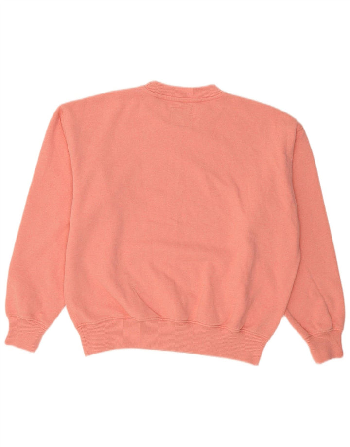 Superdry feminino gráfico oversized moletom jumper UK 12 médio rosa