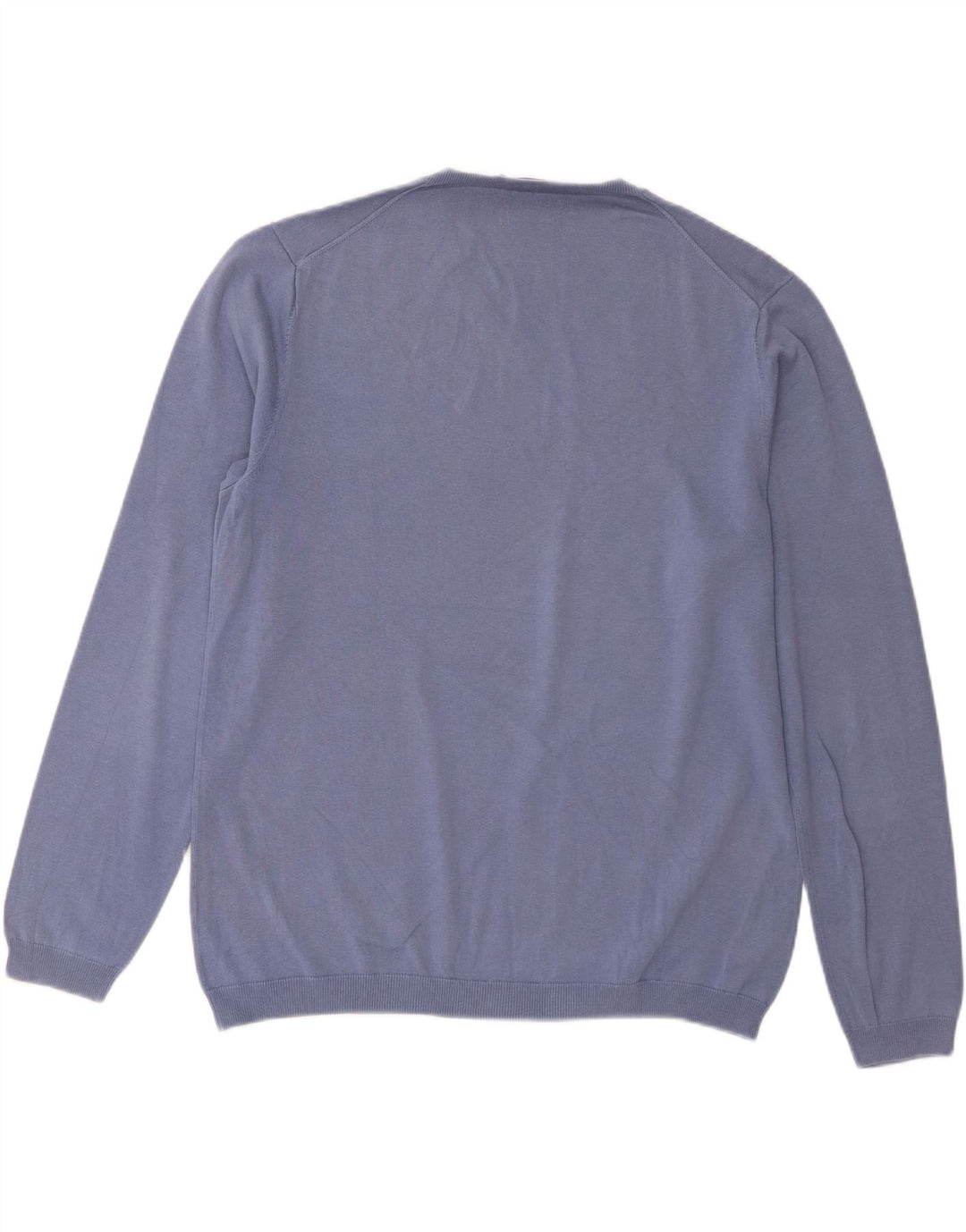 Suéter feminino Sun68 com decote em V Reino Unido 18 XL algodão azul