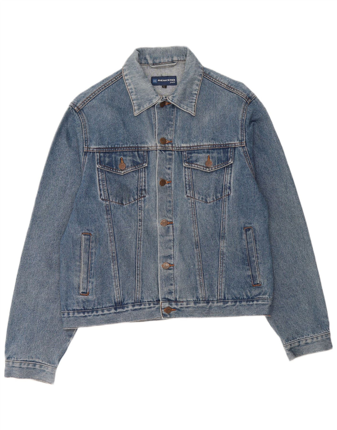 Jaqueta jeans masculina Rewino Reino Unido 40 grande algodão azul