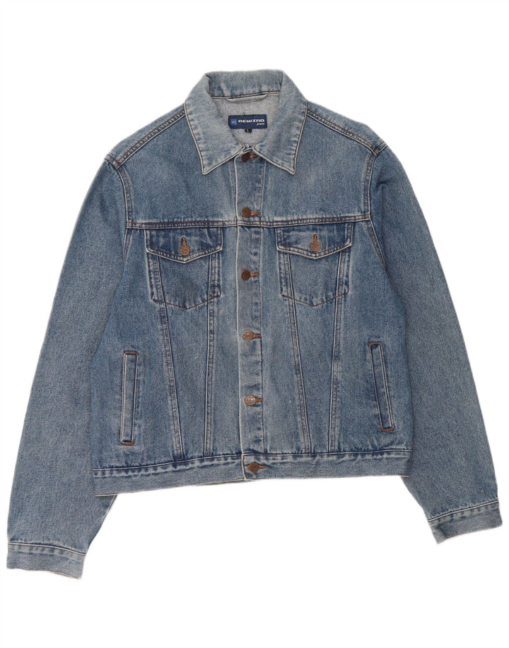 Jaqueta jeans masculina Rewino Reino Unido 40 grande algodão azul