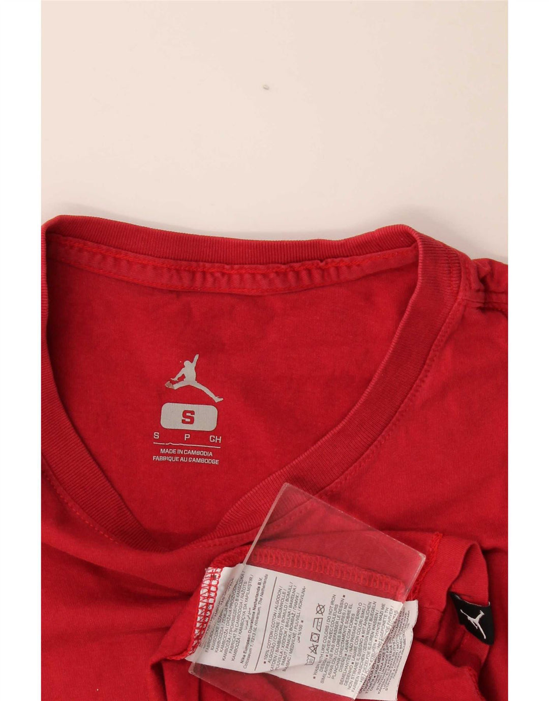 Camiseta masculina Jordan pequena de algodão vermelho