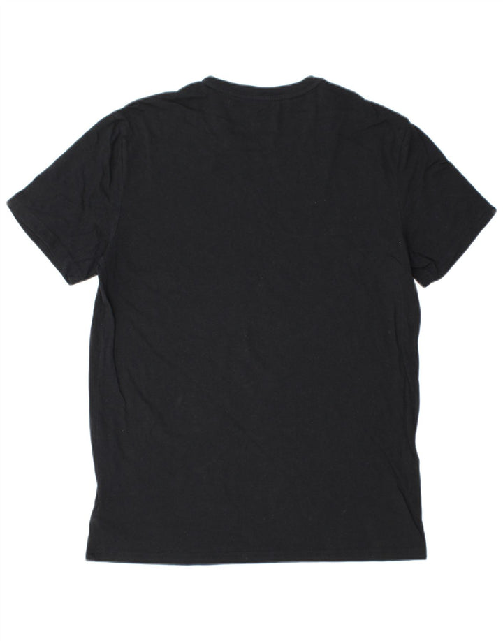 Adidas Mens Camiseta Top Médio Algodão Preto