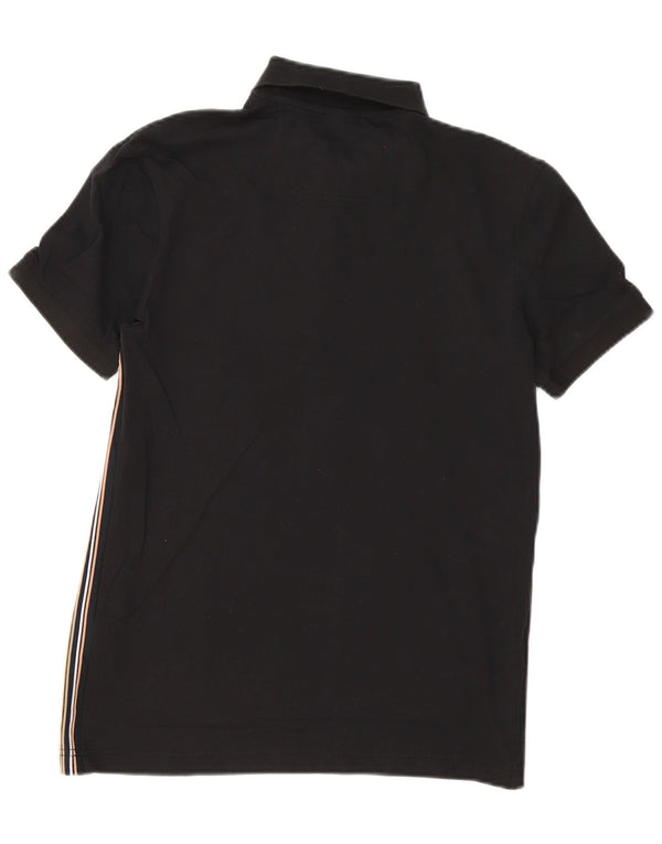Camisa polo masculina Hugo Boss Regular Fit XS de algodão preto