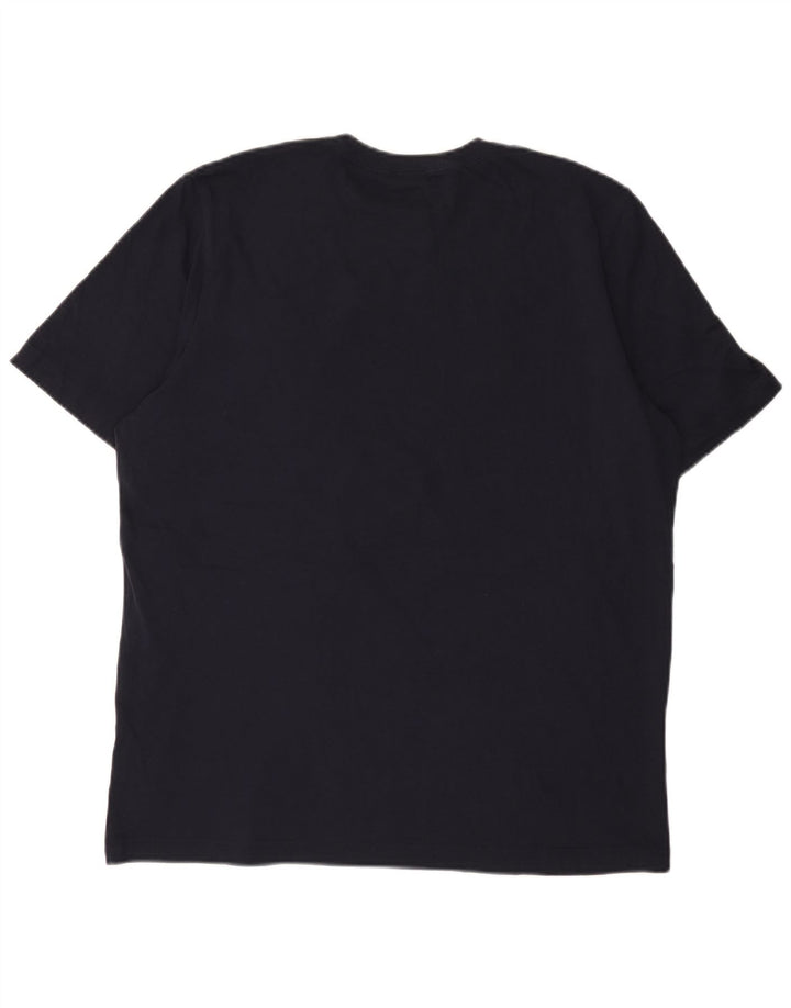 Camiseta masculina Adidas grande algodão azul marinho