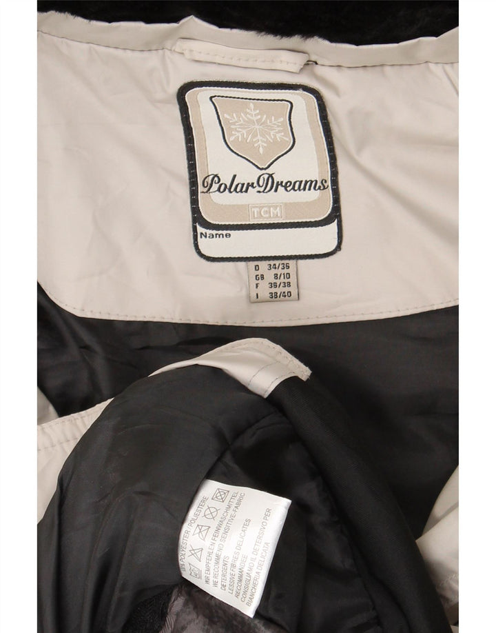 Jaqueta acolchoada superdimensionada feminina TCM Reino Unido 8/10 pequeno bloco colorido bege