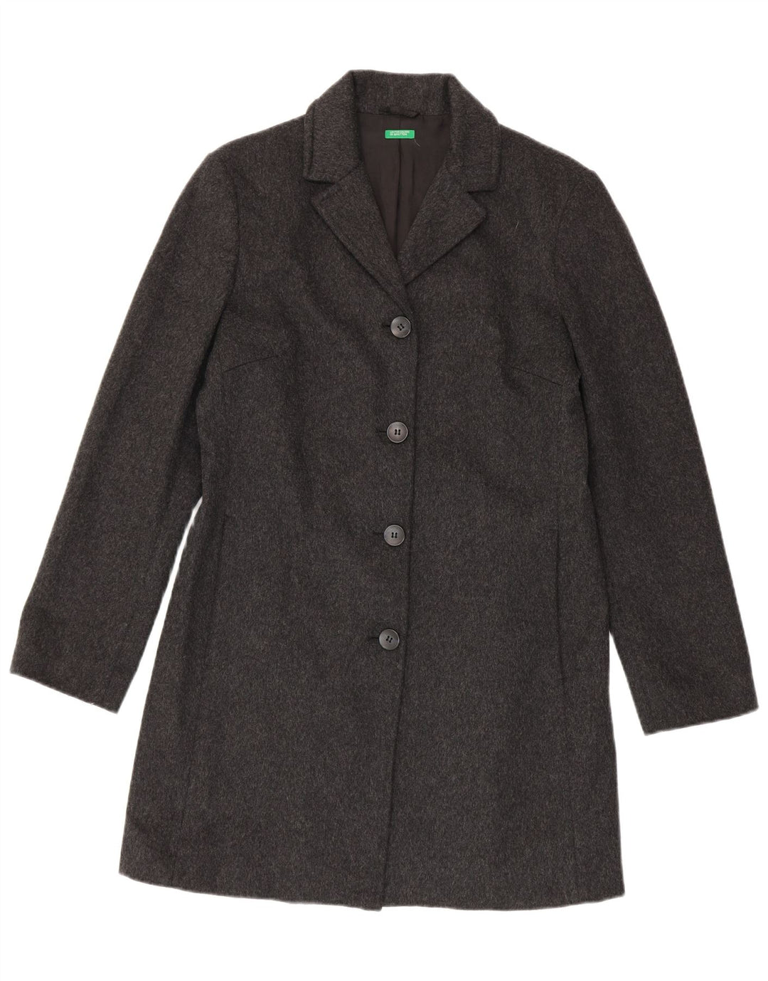 Sobretudo feminino Benetton IT 44 lã cinza médio