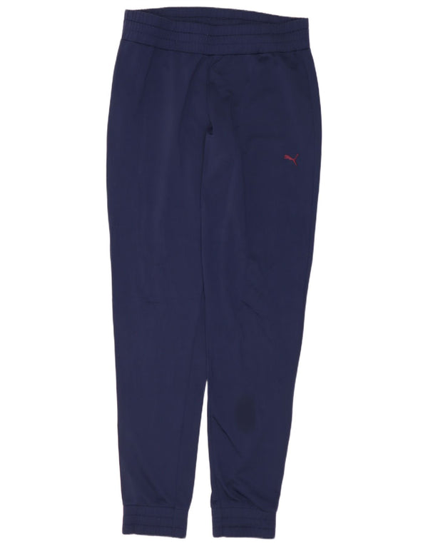 PUMA Womens Tracksuit Trousers Joggers UK 12 Medium Navy Blue Polyester