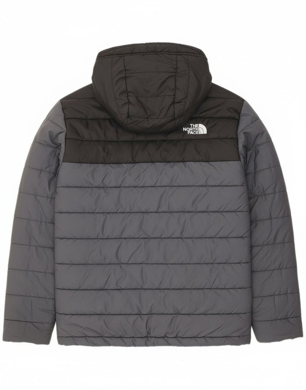 Jaqueta acolchoada The North Face Boys 11-12 anos grande bloco cinza